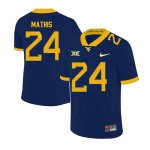 Men's West Virginia Mountaineers NCAA #24 Tony Mathis Navy Authentic Nike 2019 Stitched College Football Jersey LO15T14XD